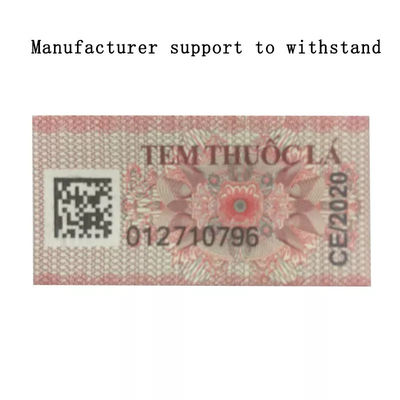 Serial Number Duty Excise Stamp Color Change Holographic Cigarette Packaging Label
