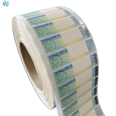 IR Anti Counterfeiting Tax Stamp Duty Customized Security Paper Adhesive