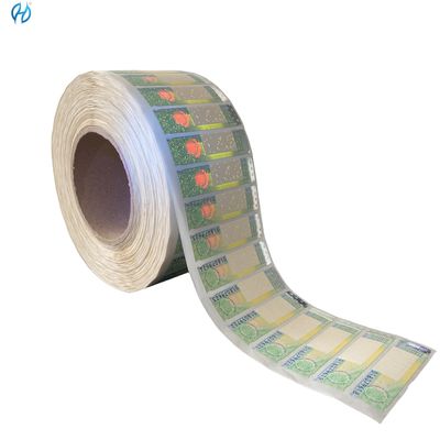 Micro Text Surface Finishing Tax Stamp Label Holographic Security Design