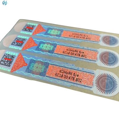 100000 MOQ Customized Tax Stamp Security Paper Adhesive OEM ODM
