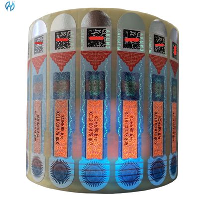 Customized Tax Stamp Duty Security Paper Adhesive Holographic Design For Wine Use