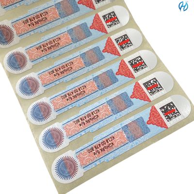Customized Tax Stamp Rainbow Printing / Intaglio Printing For Wine / Tobacco / Juice