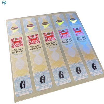 Customized Adhesive Security Invisible Ink Tax Stamp Color Shift/Color Change Holographic