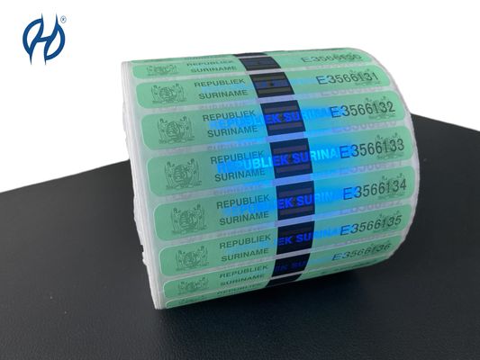 Watermark Tax Stamp Duty Customized CMYK / Pantone Color Printing