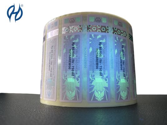 Customizable CMYK/Pantone Security Sticker Rolls In Various Thicknesses