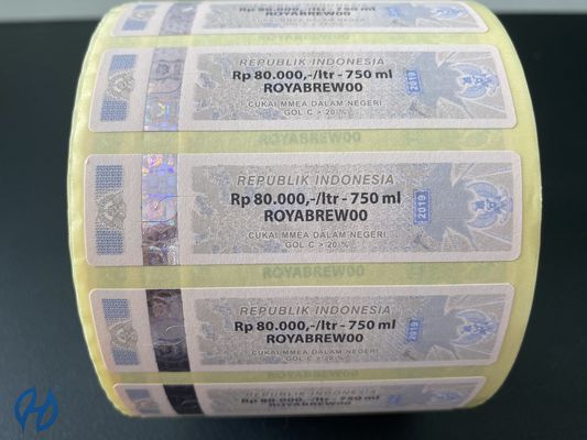Customizable CMYK/Pantone Security Sticker Rolls In Various Thicknesses