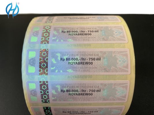 Customized Security Tax Stamps with Watermark Technology for Cigarettes and Wine Bottles