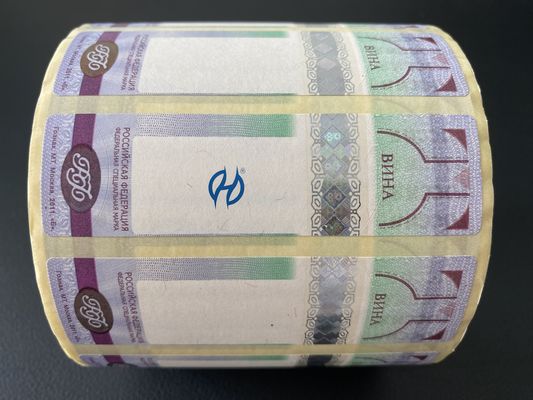 Customizable CMYK/Pantone Security Sticker Rolls In Various Thicknesses