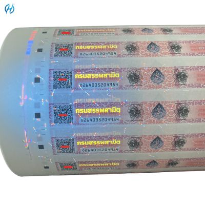 Custom Holographic Security Stickers Vinyl Label Promotion with Custom Design Offset Printed Waterproof Durable