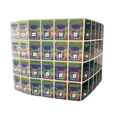 Glossy/Matt Surface Customized Holographic Security Stickers with Permanent Adhesive