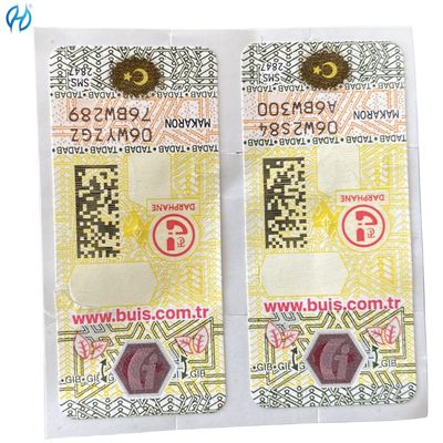 Custom Tax Stamp Duty with Advanced IR Anti-counterfeiting Technology Rainbow Printing