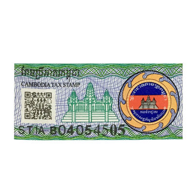 Anti-counterfeiting Technology Tax Stamp Sticker With Hot Stamping Foil And Adhesive