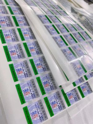 Customized Security Label Stickers in CMYK/Pantone Colors on Paper/Vinyl/PET Die Cut Sheet/Roll Pack