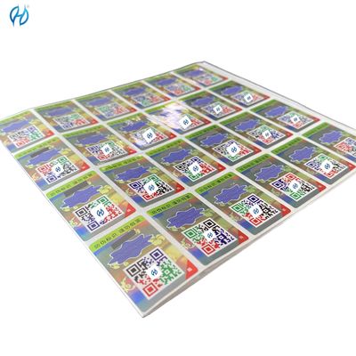 Glossy Security Stickers Customized Offset Printed Vinyl Labels Roll/Sheet Pack