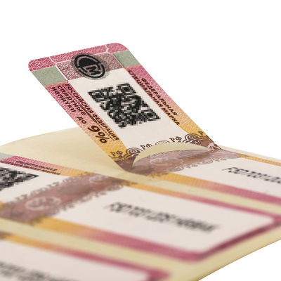 Adhesive Security Customized Tax Stamp Label For Customed Security Adhesive Customized