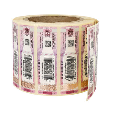 Security Customized Sticker Labels Paper Vinyl Polyester Full Color Barcode Serialization