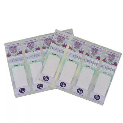 Customized Die Cut Security Label Stickers Offset/Silk Screen/Digital Printing Sheet/Roll Packing
