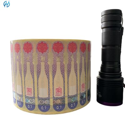 Custom Order Watermark Tax Stamp Label with Safety Thread and Security Paper Adhesive