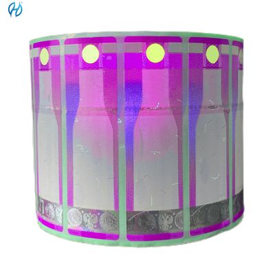 Laser Holographic Double Layer Sticker Labels Trademark Reflective Security Code