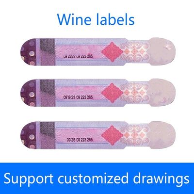 Customizable Wine Bottle Tax Stamps with Rainbow Printing Invisible UV Finish Secure Adhesive