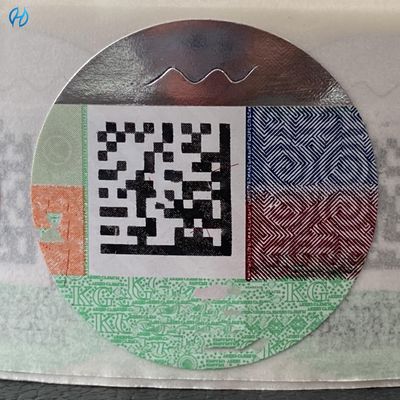 Rainbow Gradient Microtext Security Label Customzied Shape Polarizing