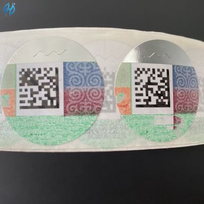 Rainbow Gradient Microtext Security Label Customzied Shape Polarizing