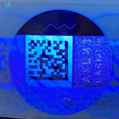 Rainbow Gradient Microtext Security Label Customzied Shape Polarizing