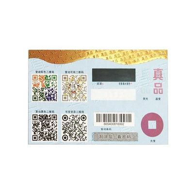 Gloss Double Layer Sticker Anti Counterfeiting Custom Label Printing ISO9001