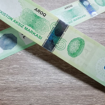 Mozambique Tax Stamp Duty Bronzing Fluorescent Sticker Printing Label