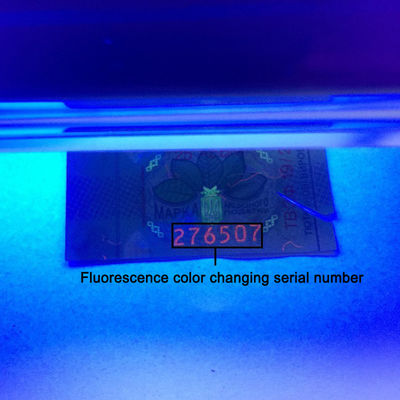 Customized Printing Tax Stamps Rainbow CMYK Pantone Micro Text Duty For Cigarettes