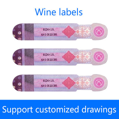 Adhesive Security Customized Tax Stamp CMYK Pantone Color Customized Print