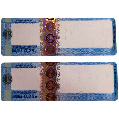 Customed Holographic Security Cigarette Tax Stamp with Personalized Anti Counterfeit Design
