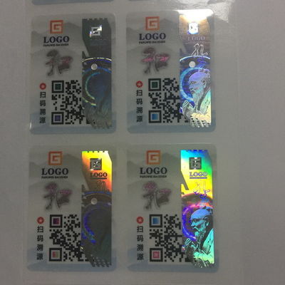 Customized Anti Counterfeit Security Label Stickers / Anti Counterfeiting Label