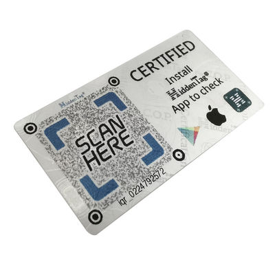 Peel And Stick Laser Anti Counterfeiting Label with Security Features Holographic Silver Or Customized