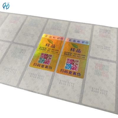 Square QR Code Label Product Durability Waterproof Die Cut Individual Sheet Or Die Cut