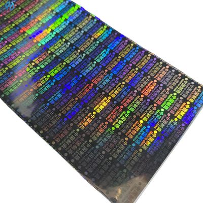 Die Cut Sheet/roll Packing Laser Anti Counterfeiting Label With Silver Or Customized Security