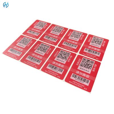 Origin QR Code Label Roll Die Cut Scratch Resistance Customized Design