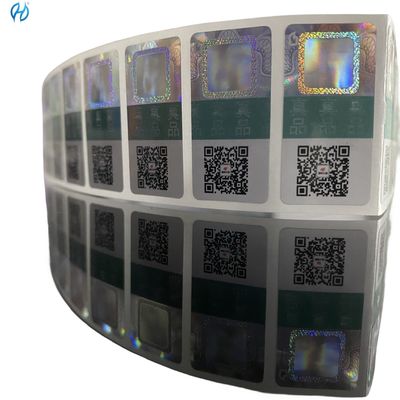 Features Strong Glue And Waterproof Adhesive anti fake Stickers Thickness 25/50microns