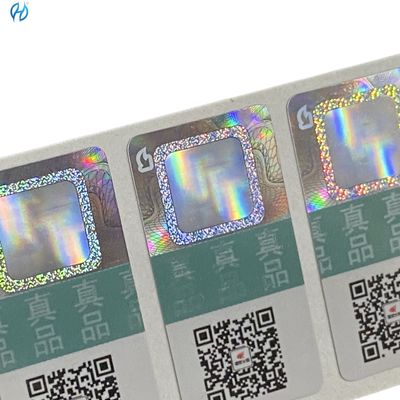 Thermal Printing Hologram QR Code Sticker in Roll Die Cut Design for Product Identification and Verification