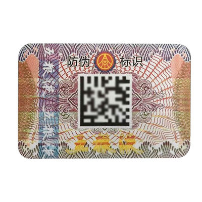 Waterproof Anti Counterfeit Sticker Customized Designs And Laser Printing Type For Performance