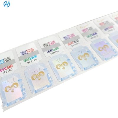Secure Your Products with Hologram Qr Code Sticker Security Hologram Label in Black And White Square Design