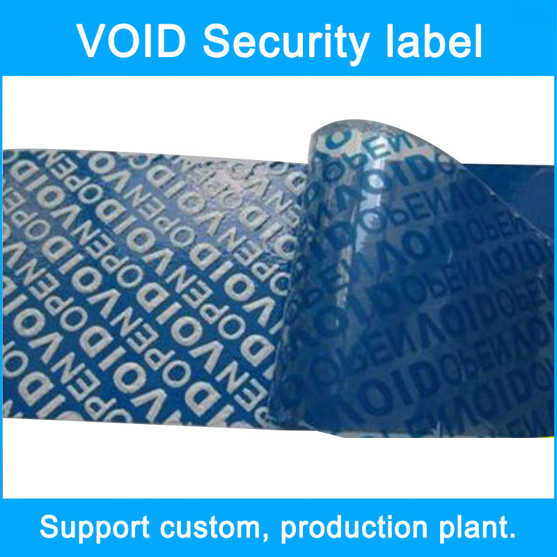Security Label Blue Customized Glossy/Matt Security Label Vinyl Roll Labels Durable ...