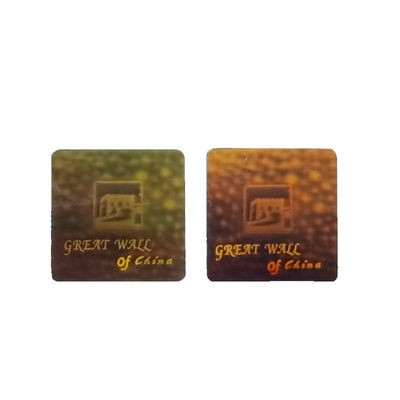 3D Dynamische Holografische Veiligheidsstickers die Laser Holografisch Logo Sticker bronzen
