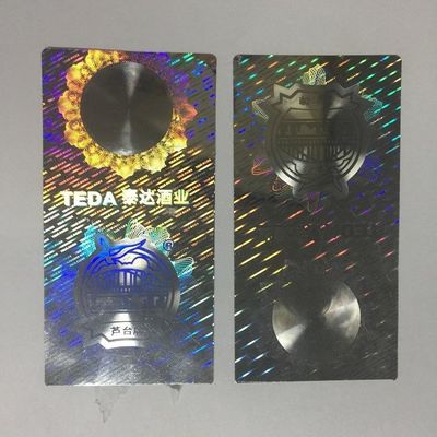 Polarizing Custom Holographic Security Stickers Label Rainbow Gradient ROHS
