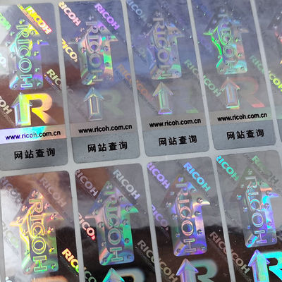 Offset Printing Holographic Security Stickers with Customized Logo on Vinyl