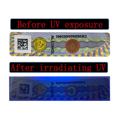 CDR Customized Wine Label Stickers Anti Counterfeit Fluorescent