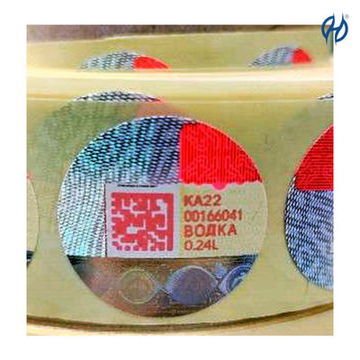 Aluminum Security Label Stickers Kyrgyzstan Private Flavored For Tax Stamps