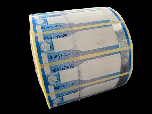 Custom Security Stickers Waterproof UV Resistant Full Color Circle Shape Glossy Finish with Serial Number