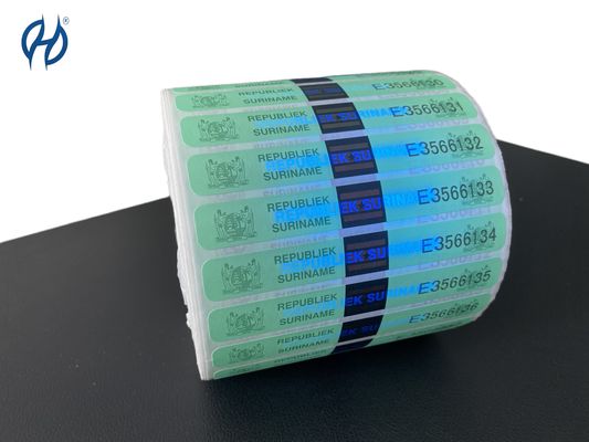 Ologramma Timbro fiscale sul tabacco Design di sicurezza Timbro fiscale per sigarette