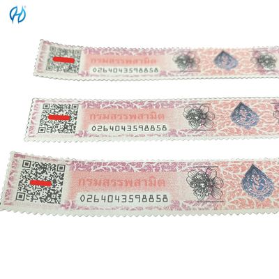 Polarized Color Change Customized Tax Stamp Security Anti Counterfeiting Stamps